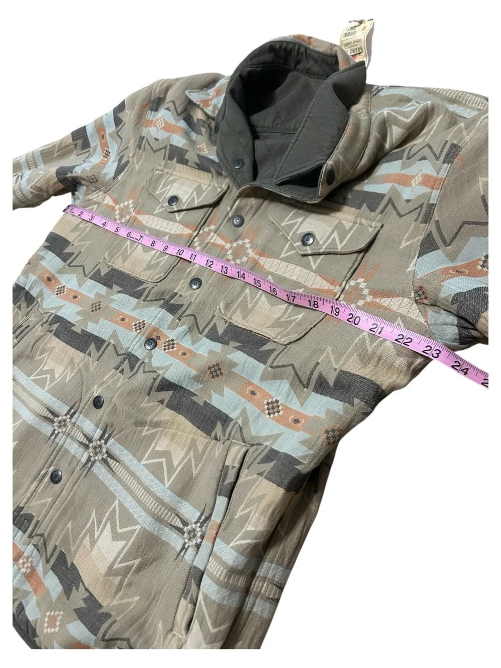 Faherty Doug Good Feather Reversible Bondi Jacket Prairie Olive Men's Medium